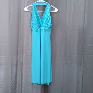 Studio y aqua halter top dress size small